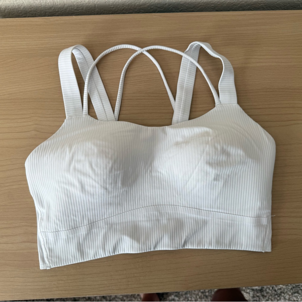 Lululemon white ribbed bra